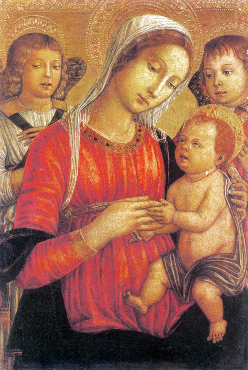 madonna with child and angels